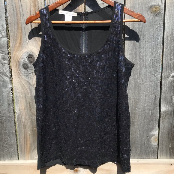Sweetly wonderful sequin front tank top - Picture 1 of 4